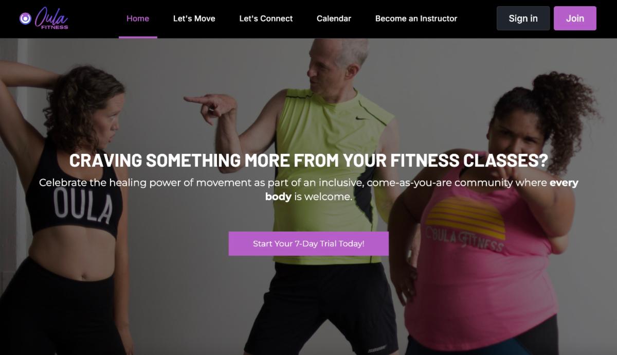 The new online studio landing page, featuring sassy Oulakins