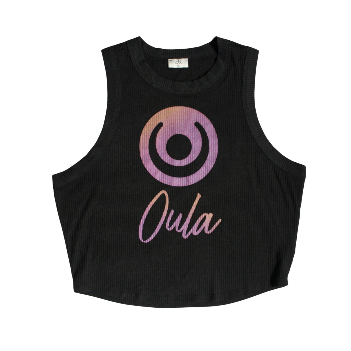 Black Cropped Oula Tank
