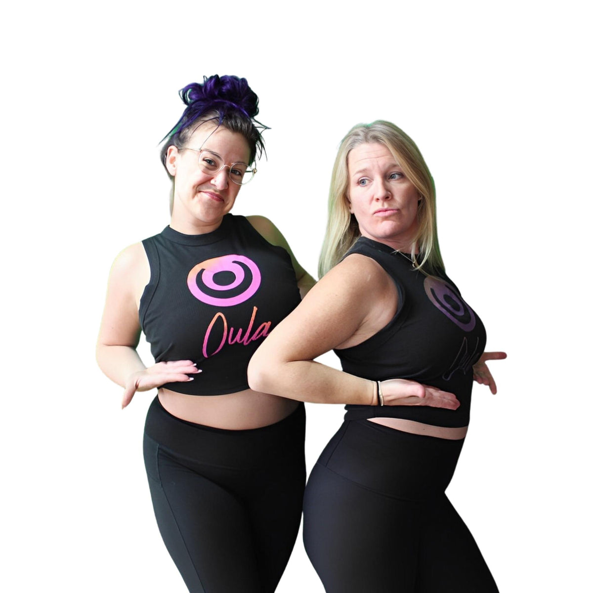 Black Cropped Oula Tank